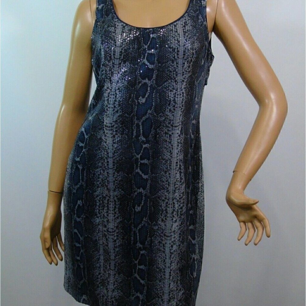 Sequined Python Print Cut Out Party Dress NWT - image 8